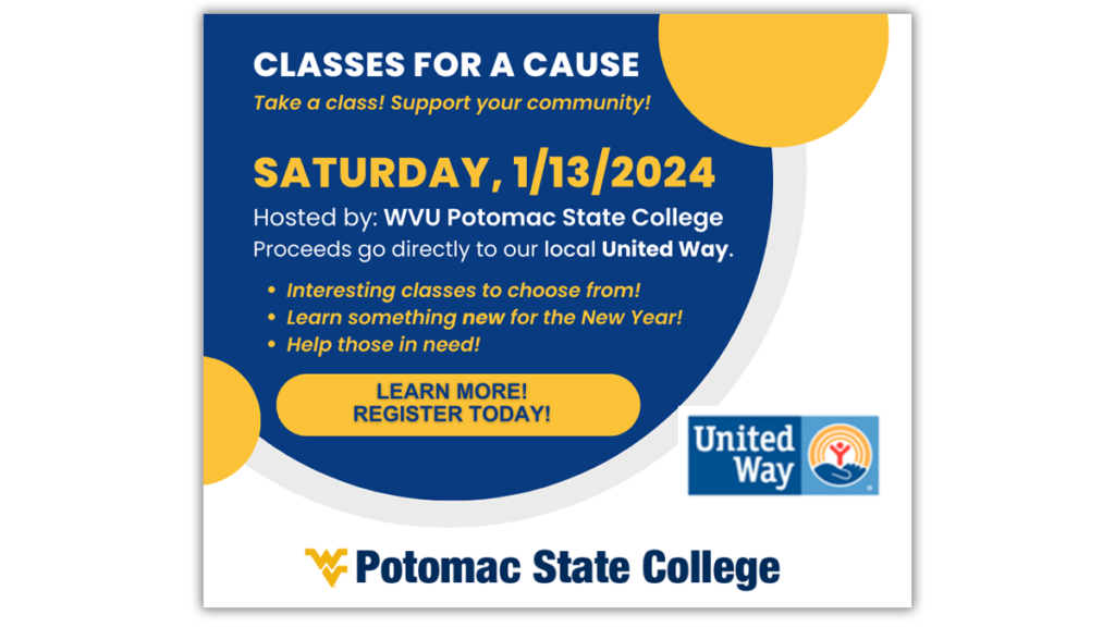 Classes for a Cause – Potomac State College - County United Way